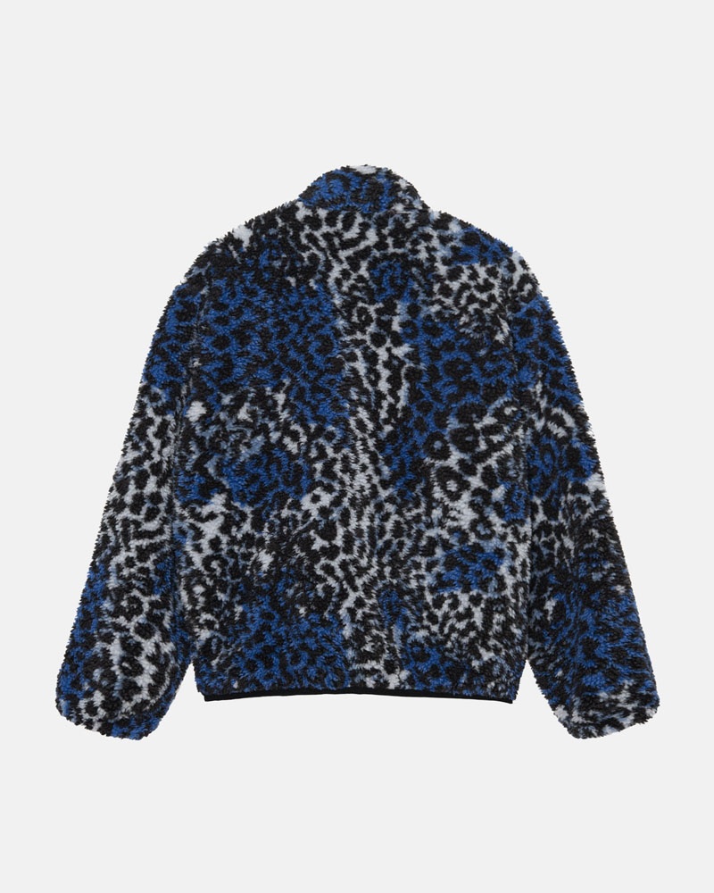 Stüssy Sherpa Reversible Jacka Leopard | Sverige 476VRBYMH