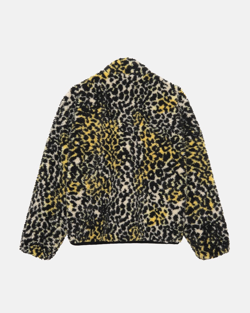 Stüssy Sherpa Reversible Jacka Leopard | Sverige 758GVUTIK