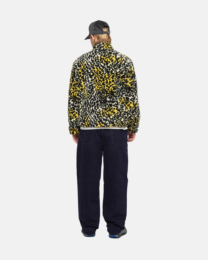 Stüssy Sherpa Reversible Jacka Leopard | Sverige 758GVUTIK