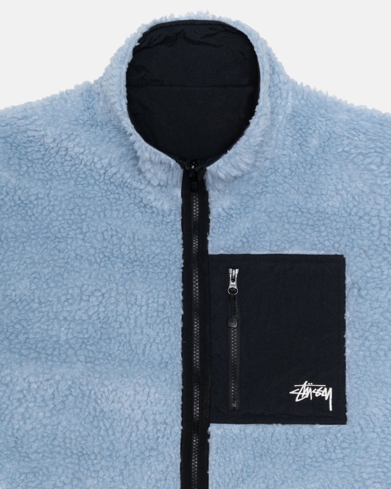 Stüssy Sherpa Reversible Jacka Ljusblå | Sverige 013GIYELT