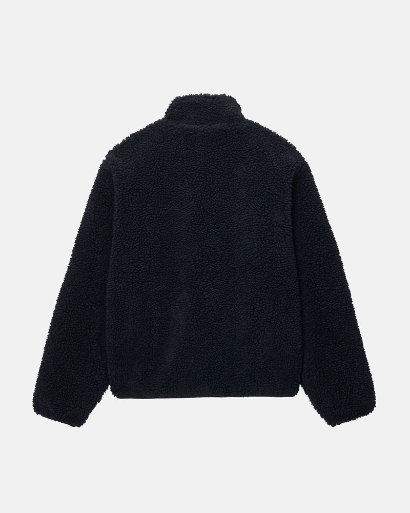 Stüssy Sherpa Reversible Jacka Svarta | Sverige 975MCNUOA