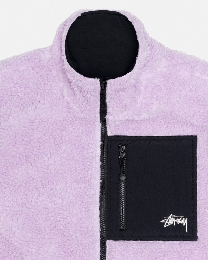 Stüssy Sherpa Reversible Väst Lavendel | Sverige 057RDONIH