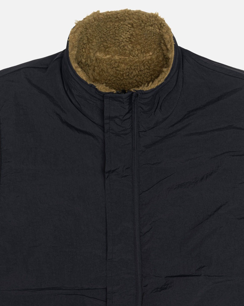 Stüssy Sherpa Reversible Väst Olivgröna | Sverige 042JSRBZI