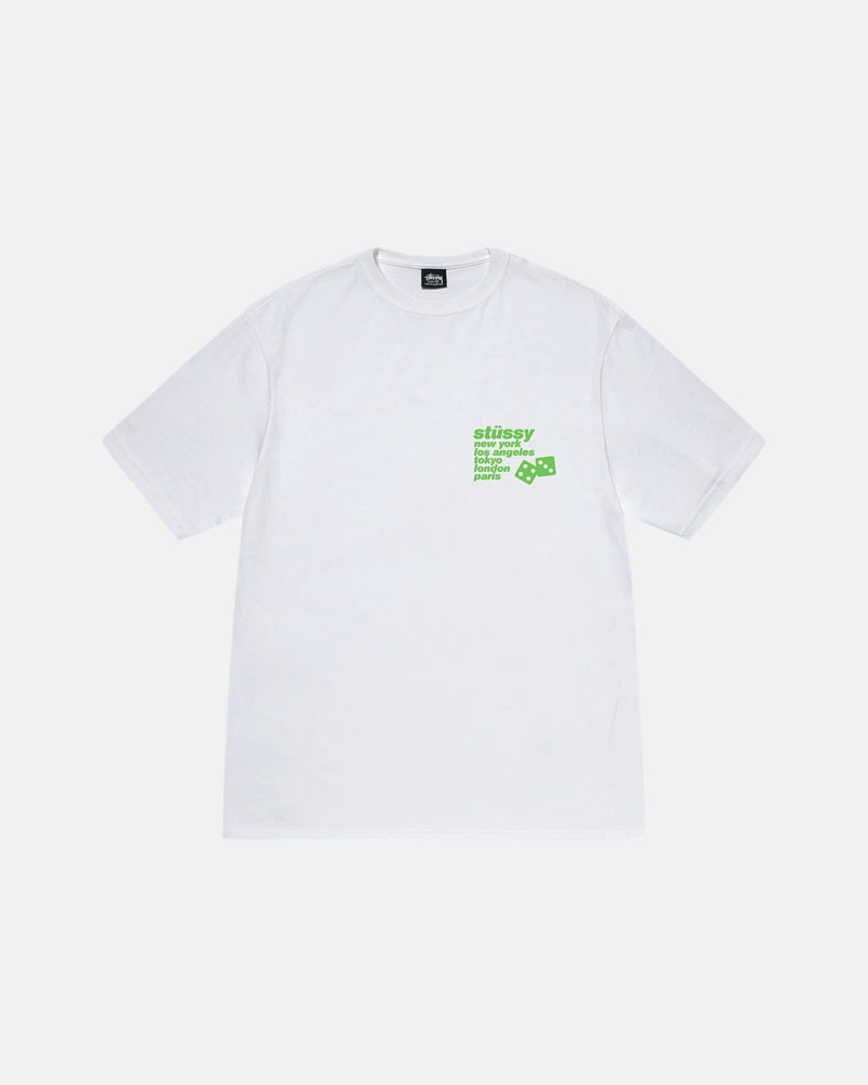 Stüssy Silhouette T-shirt Vita | Sverige 049SNLDZP