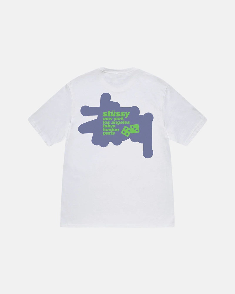 Stüssy Silhouette T-shirt Vita | Sverige 049SNLDZP