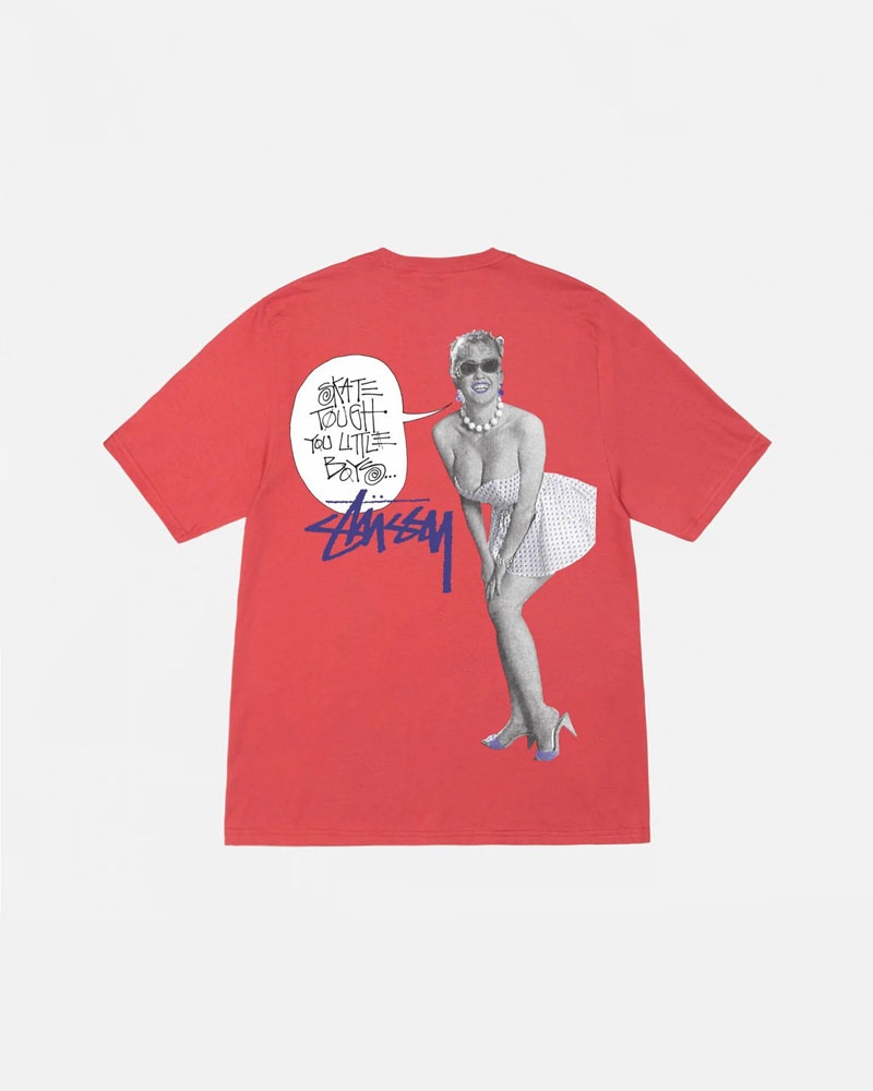 Stüssy Skate Tough T-shirt Röda | Sverige 813CPAZMS