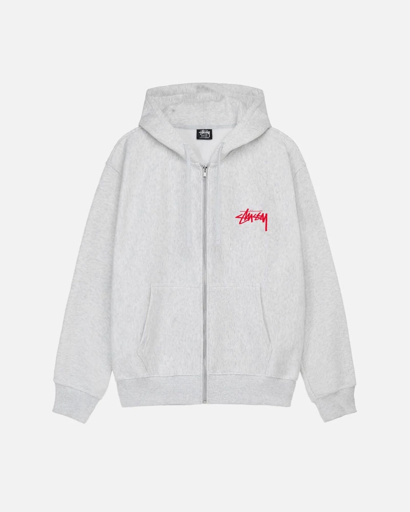 Stüssy Skate Tough Zip Hoodie Grå | Sverige 902TODFSX