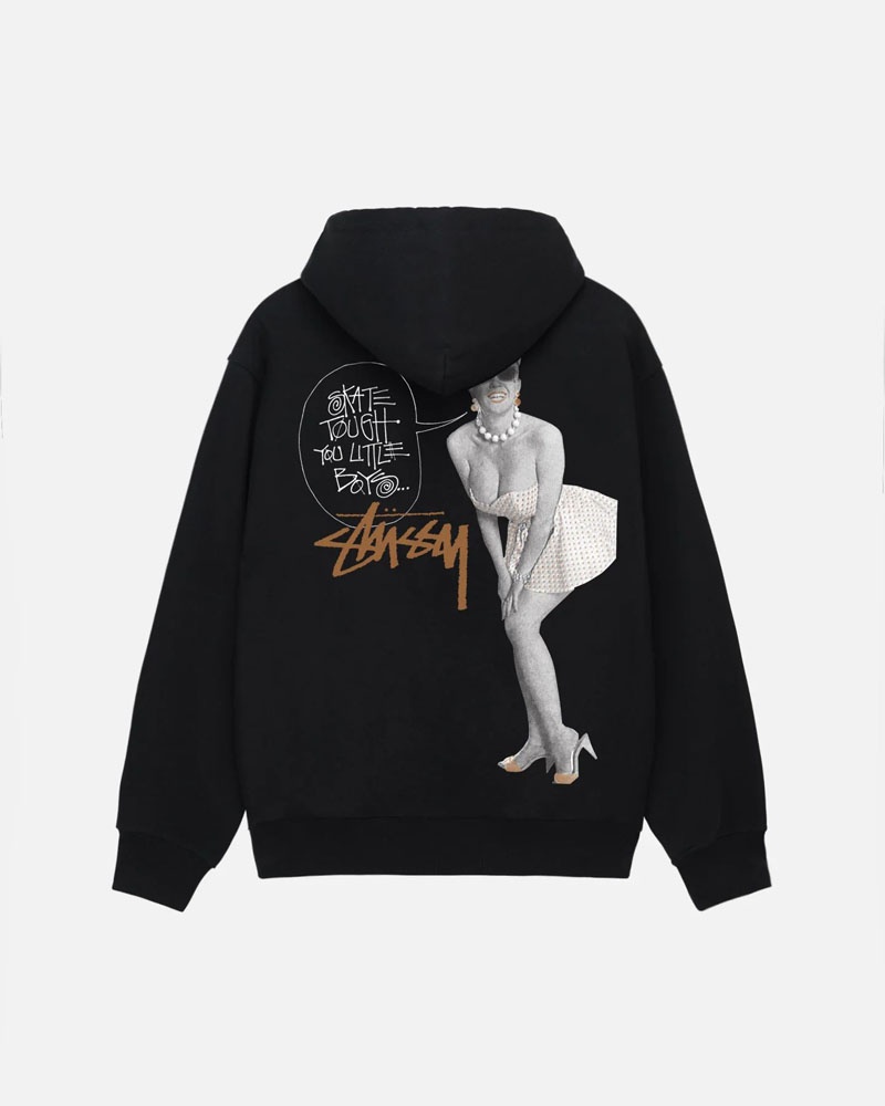 Stüssy Skate Tough Zip Hoodie Svarta | Sverige 713YAHURC