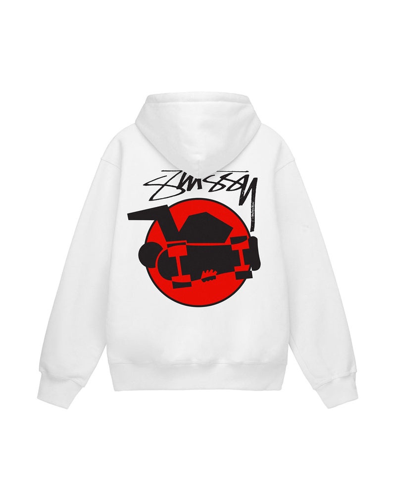 Stüssy Skateman Hoodie Vita | Sverige 135FGBRIL