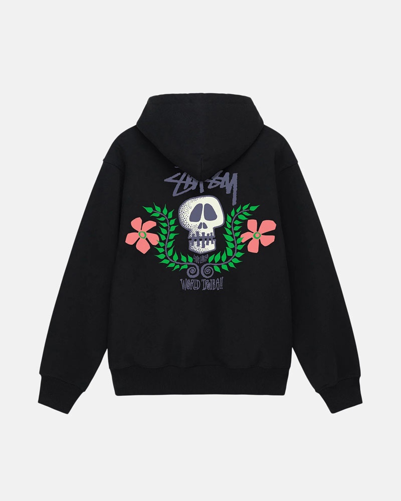 Stüssy Skull Crest Hoodie Svarta | Sverige 425FSUAEW