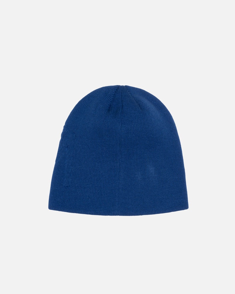 Stüssy Skullcap Embossed Smooth Stock Mössa Blå | Sverige 085HRMFGO