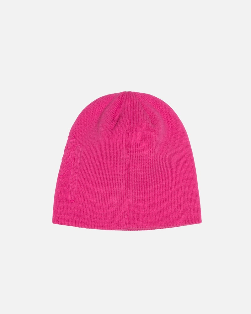 Stüssy Skullcap Embossed Smooth Stock Mössa Rosa | Sverige 015GSHLOF