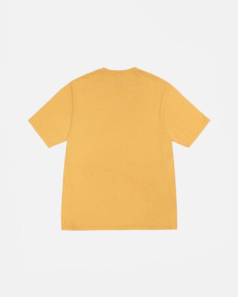 Stüssy Small Stock Honey Pigment Dyed T-shirt Orange | Sverige 684IOCFTE