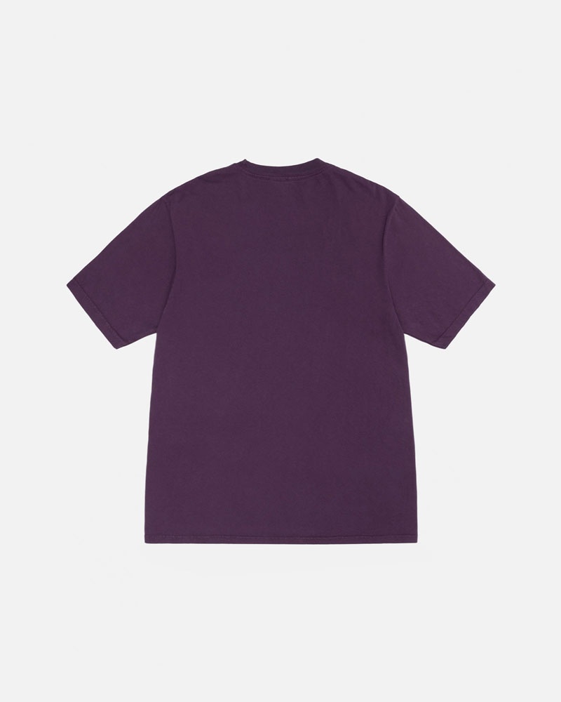 Stüssy Small Stock Pigment Dyed T-shirt Lila | Sverige 412TPDQGJ