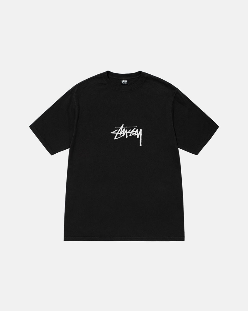 Stüssy Small Stock Pigment Dyed T-shirt Svarta | Sverige 164EGIKQA