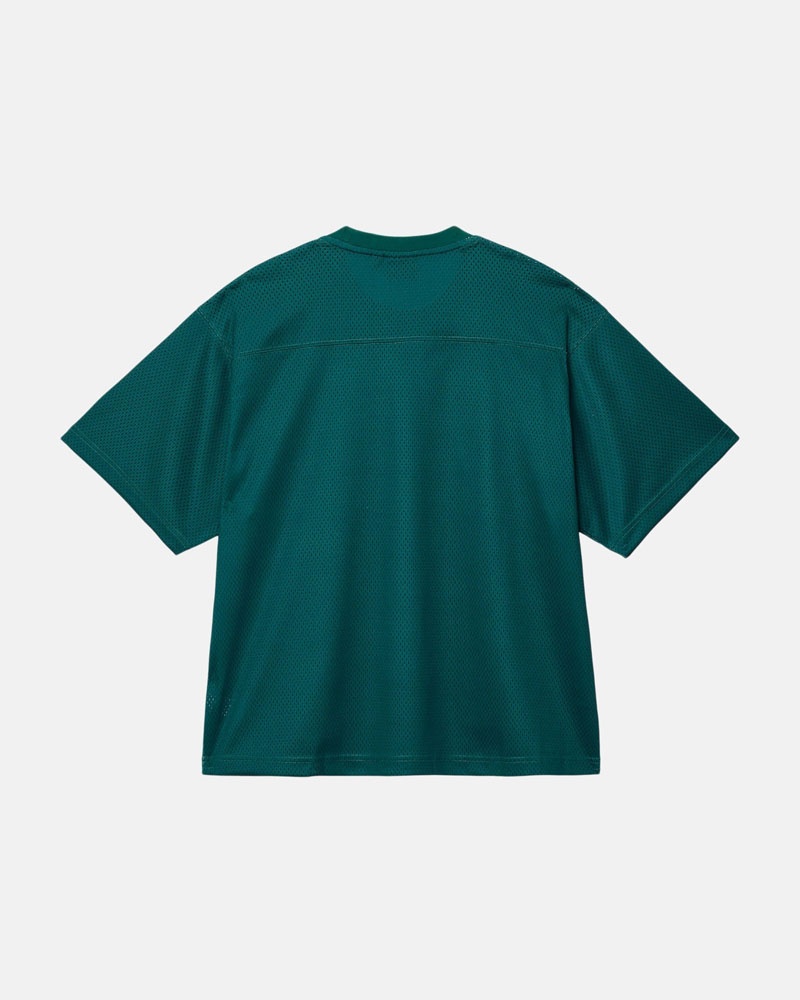 Stüssy Sport Mesh Football Jersey T-shirt Gröna | Sverige 073LUJSVP