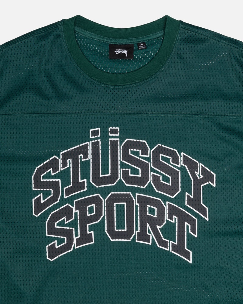 Stüssy Sport Mesh Football Jersey T-shirt Gröna | Sverige 073LUJSVP