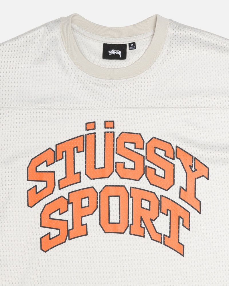 Stüssy Sport Mesh Football Jersey T-shirt Beige | Sverige 945SRNLXD