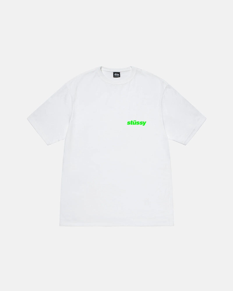 Stüssy Stacked T-shirt Vita | Sverige 514RXZHKW