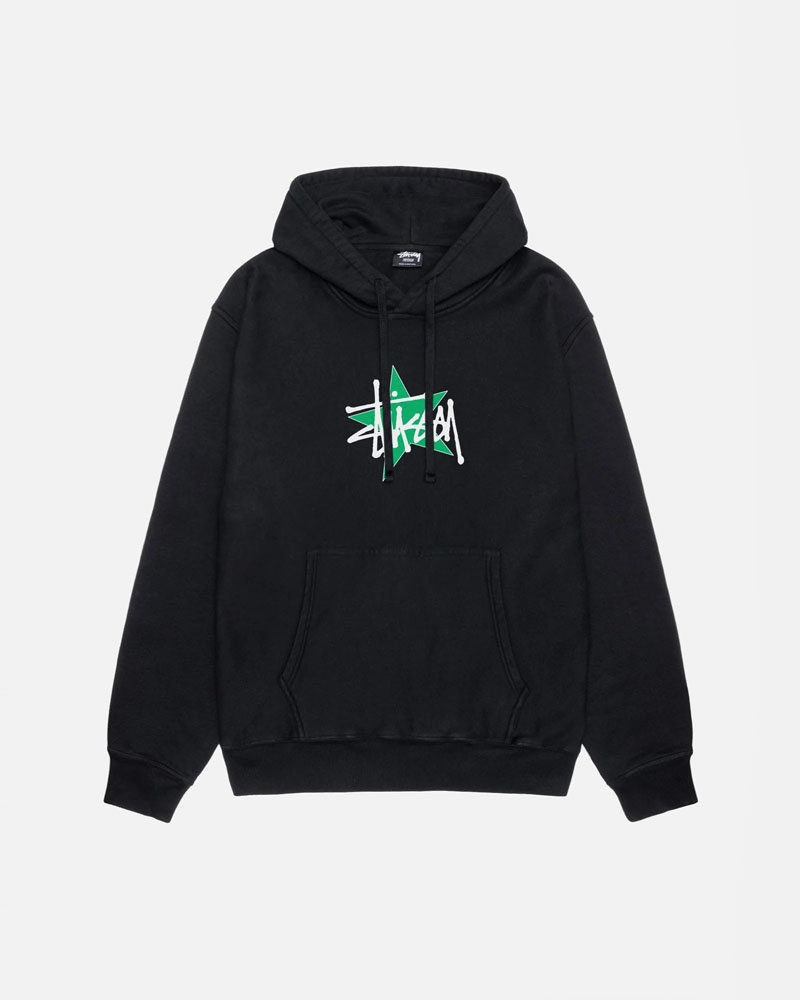 Stüssy Star Pigment Dyed Hoodie Svarta | Sverige 382HBPXAS