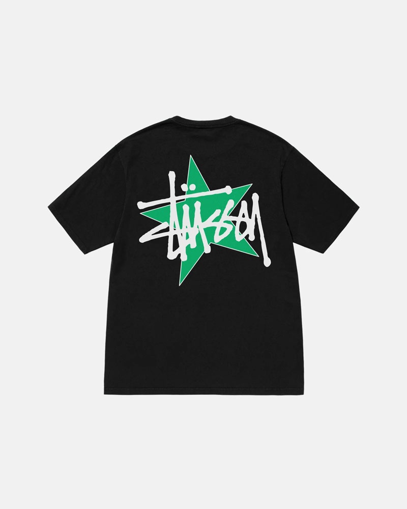 Stüssy Star Pigment Dyed T-shirt Svarta | Sverige 079PRYQVE