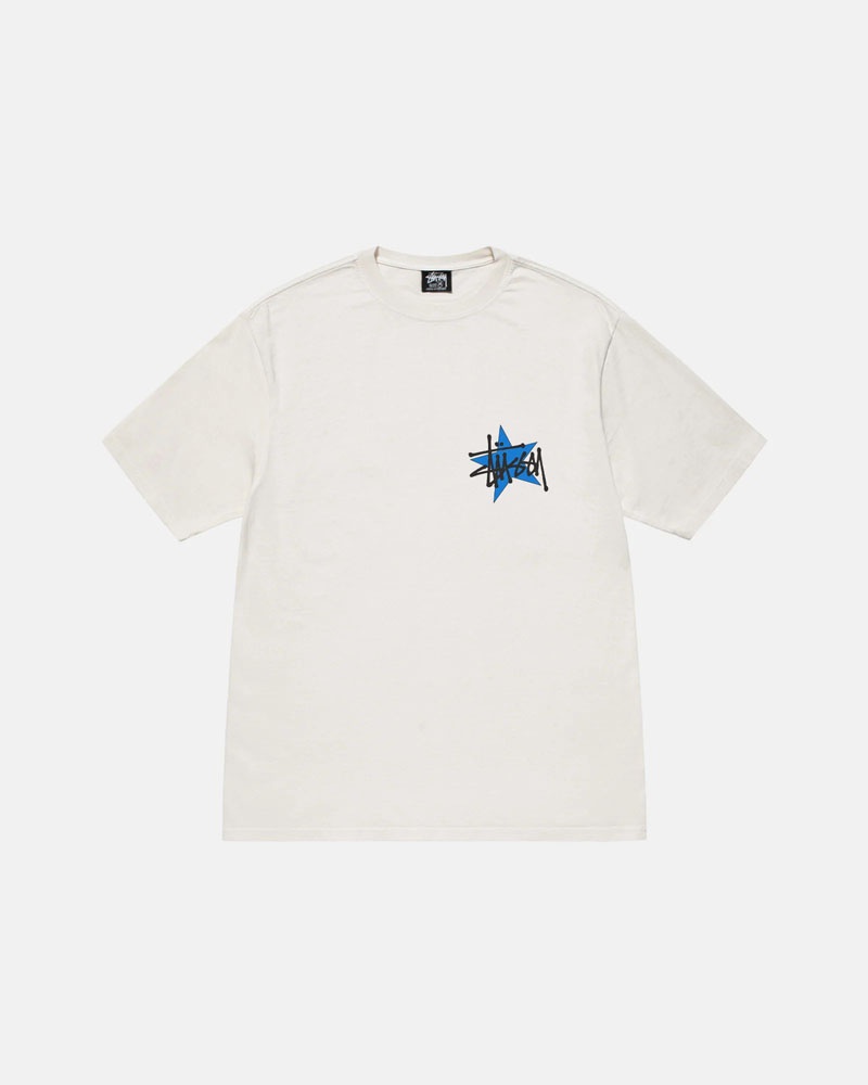 Stüssy Star Pigment Dyed T-shirt Vita | Sverige 576VECNBS