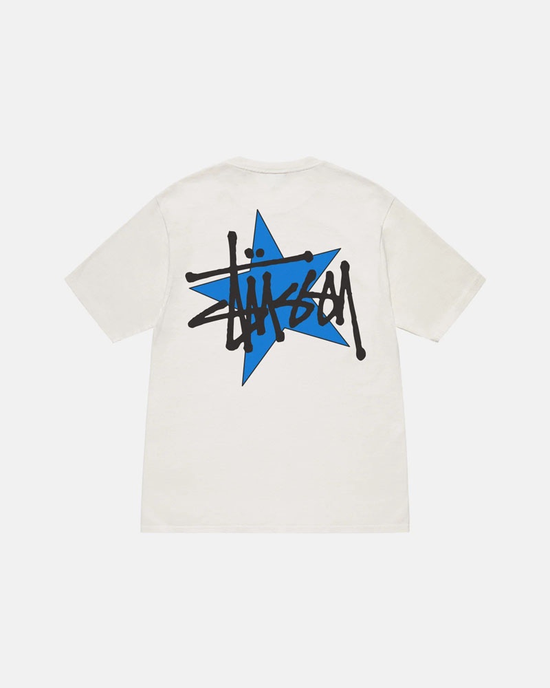 Stüssy Star Pigment Dyed T-shirt Vita | Sverige 576VECNBS