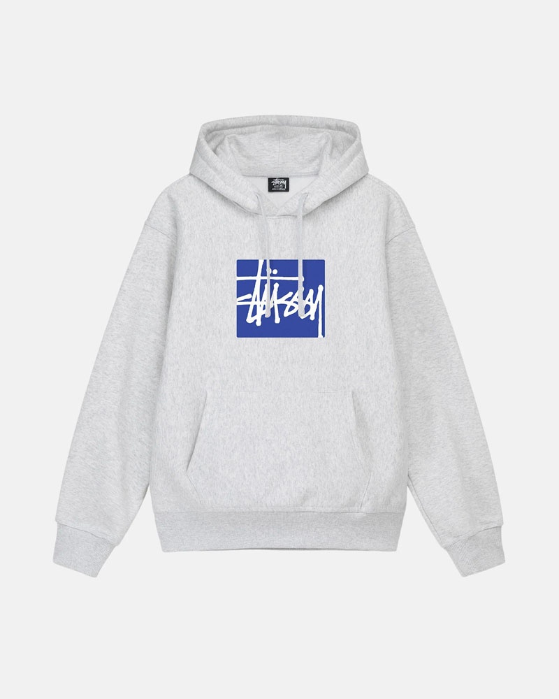 Stüssy Stock Box Hoodie Grå | Sverige 648OLEFJP