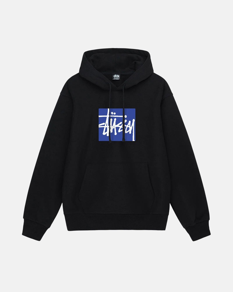 Stüssy Stock Box Hoodie Svarta | Sverige 693GFKCRD