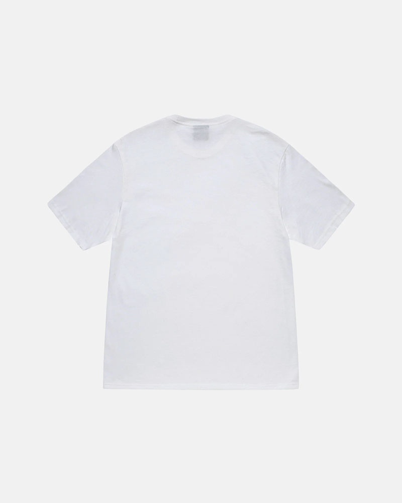 Stüssy Stock Box T-shirt Vita | Sverige 039TPEBMD