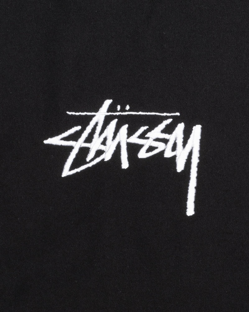 Stüssy Stock Logo Applique Hoodie Svarta | Sverige 694VGOWHQ