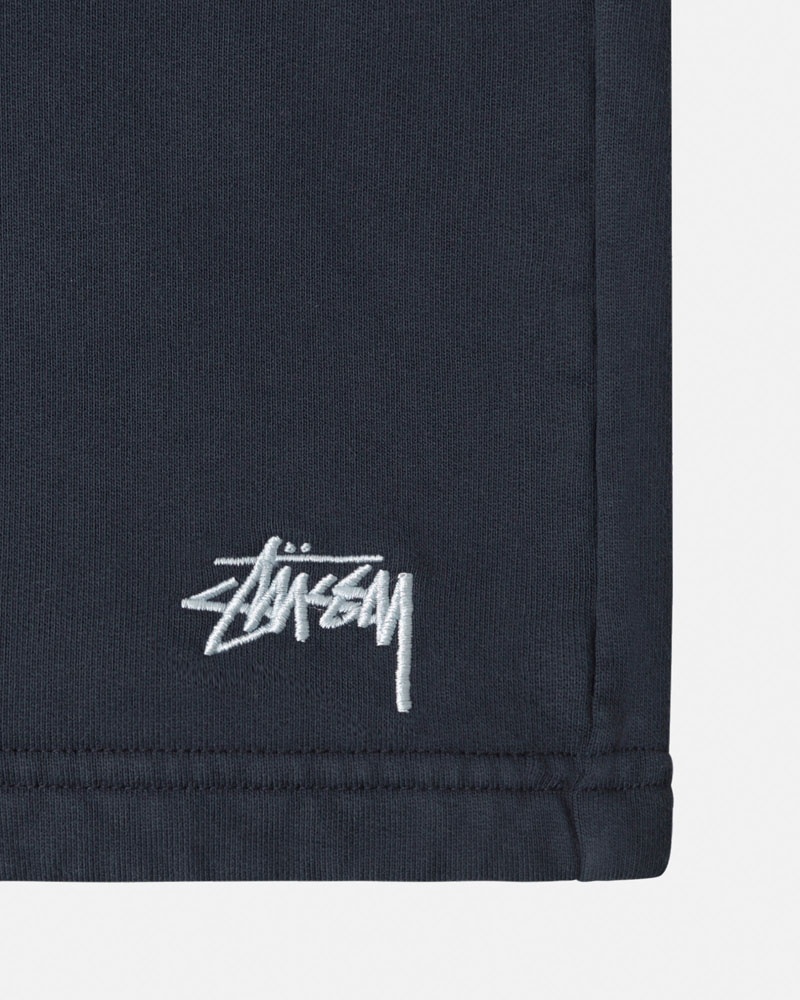 Stüssy Stock Logo Sweat Shorts Marinblå | Sverige 687DNIBRX