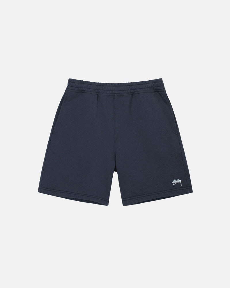 Stüssy Stock Logo Sweat Shorts Marinblå | Sverige 687DNIBRX