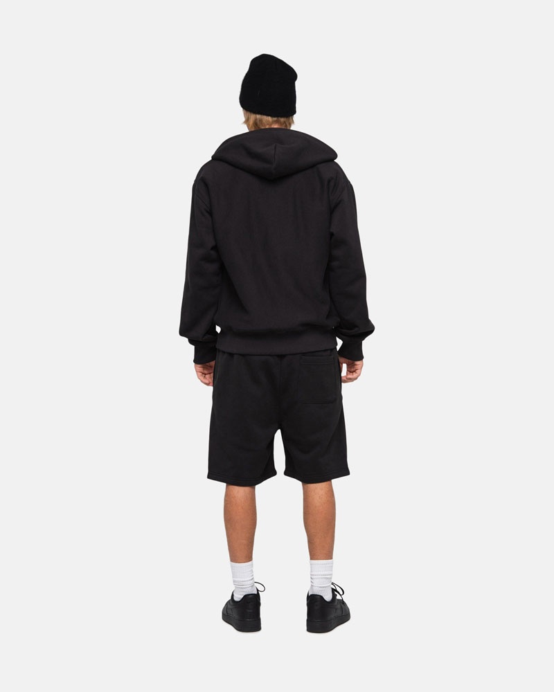 Stüssy Stock Logo Sweat Shorts Svarta | Sverige 034YEJMDL