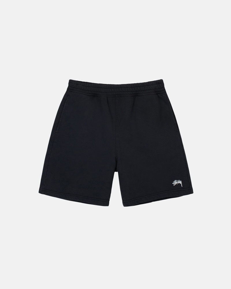 Stüssy Stock Logo Sweat Shorts Svarta | Sverige 034YEJMDL