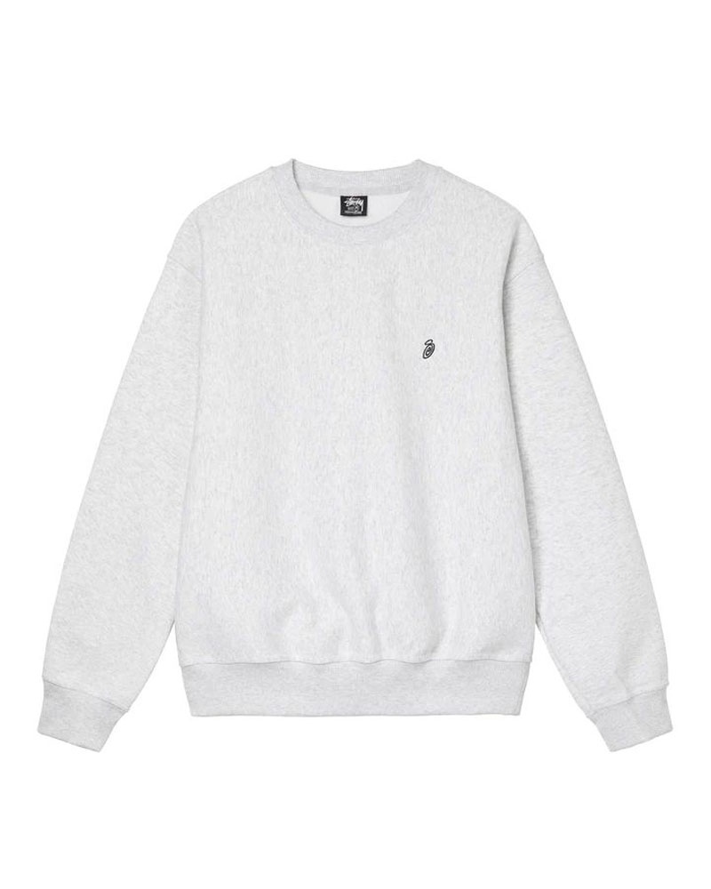 Stüssy Swirl Applique Crew Sweatshirt Grå | Sverige 546IYBCWA