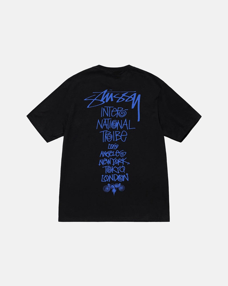 Stüssy Tribe Stack T-shirt Svarta | Sverige 632NOPMRI