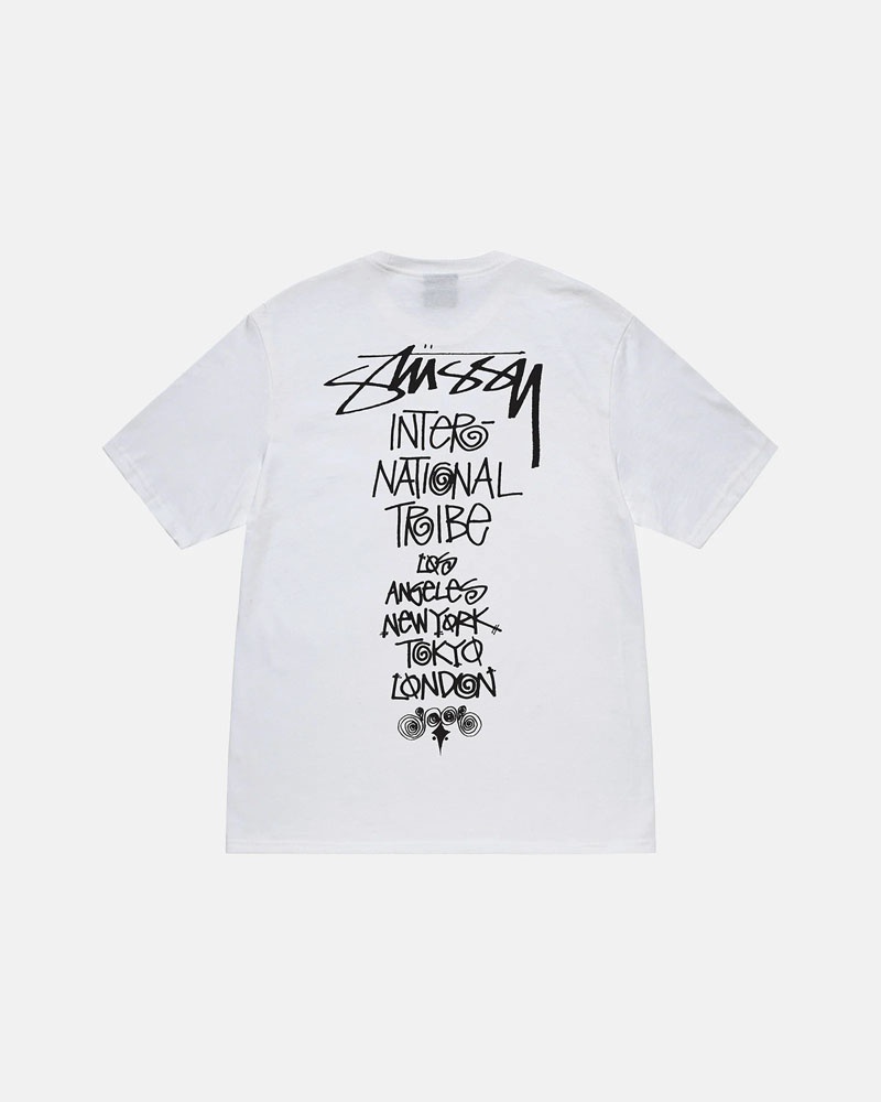 Stüssy Tribe Stack T-shirt Vita | Sverige 820SITFYO