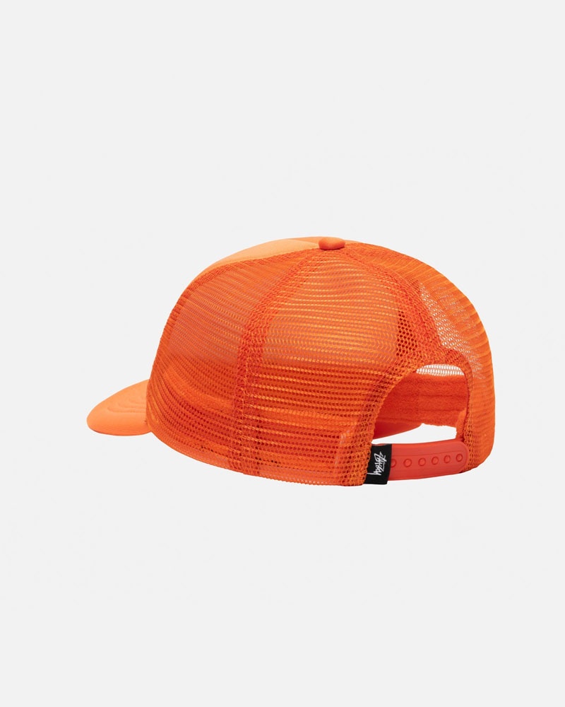 Stüssy Trucker Big Basic Snapback Kepsar Orange | Sverige 329LFRUWB