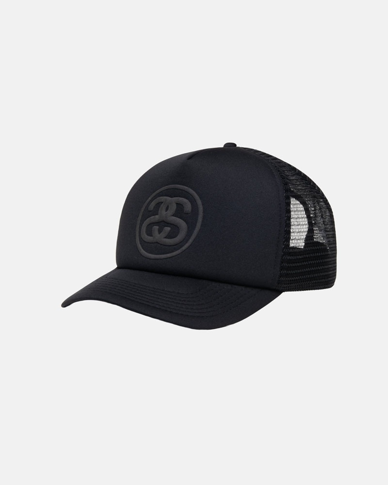 Stüssy Trucker SS-Link Snapback Kepsar Svarta | Sverige 685THFPMJ