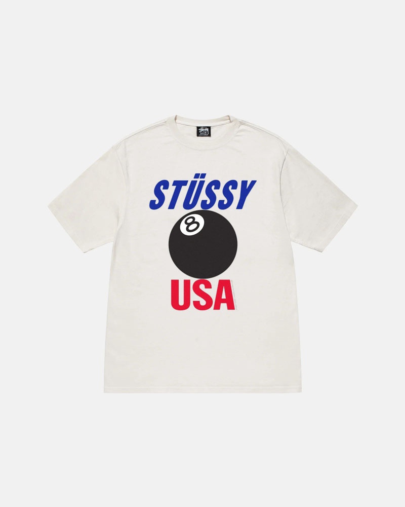 Stüssy Usa Pigment Dyed T-shirt Vita | Sverige 687AJXHZB