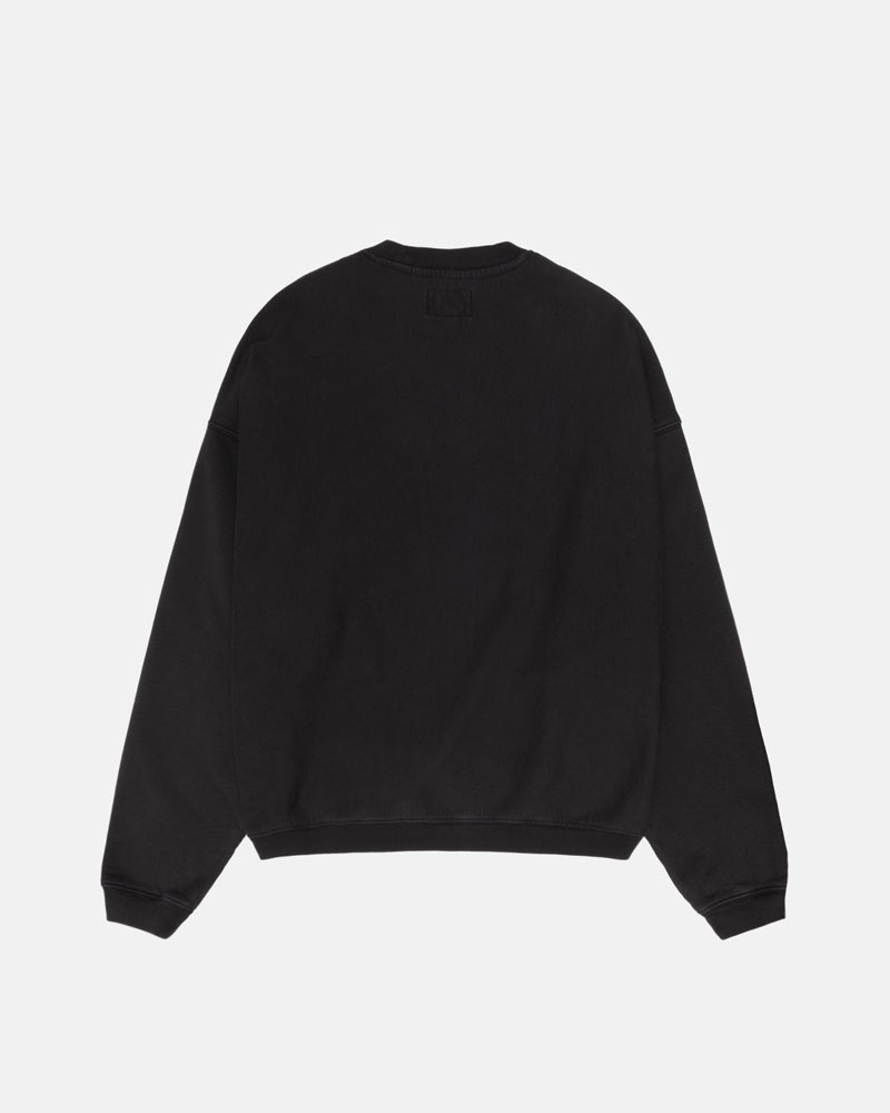 Stüssy Varsity Oversized Crew Sweatshirt Svarta | Sverige 567UGANIL