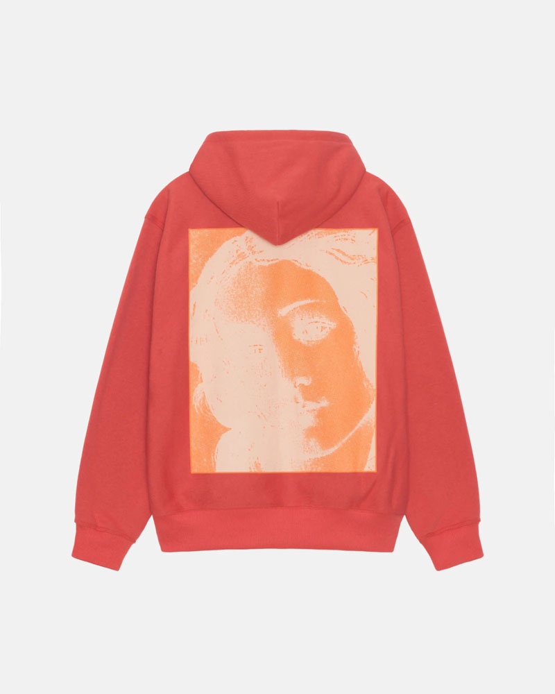 Stüssy Venus Zip Hoodie Röda | Sverige 634JOIVNA