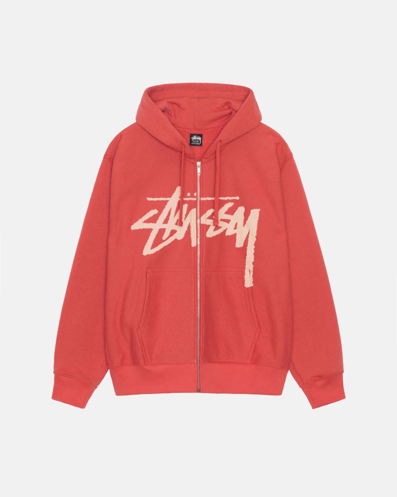 Stüssy Venus Zip Hoodie Röda | Sverige 634JOIVNA