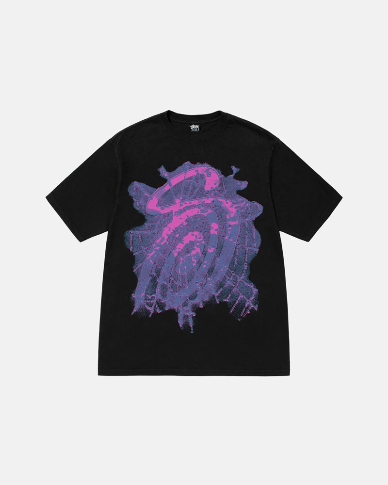 Stüssy Web Pigment Dyed T-shirt Svarta | Sverige 765TKMXFS