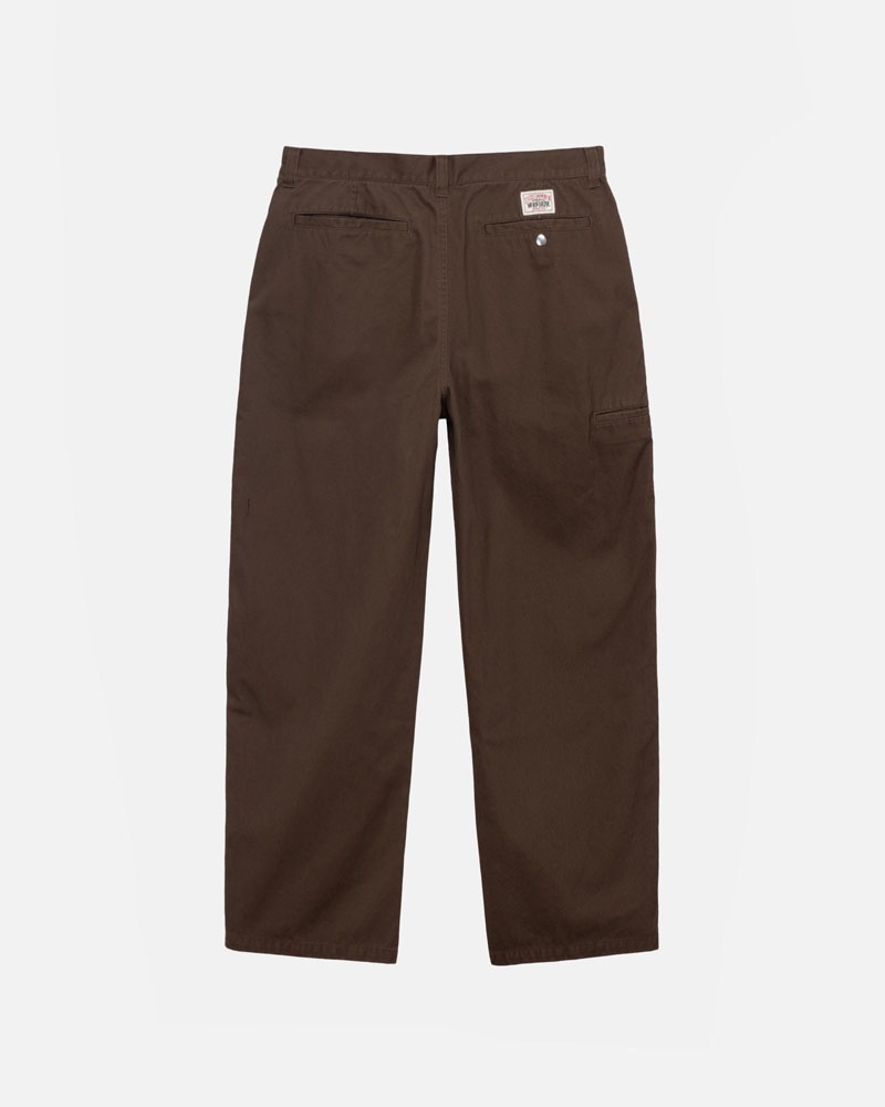 Stüssy Workgear Trouser Twill Byxor Bruna | Sverige 926EINXDQ