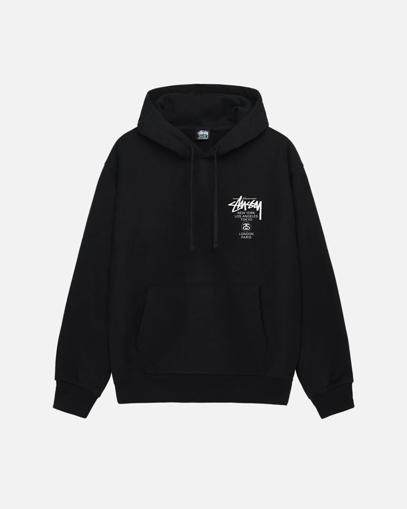 Stüssy World Tour Hoodie Svarta | Sverige 701MZABHW