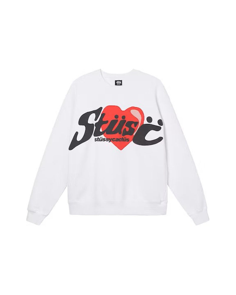 Stüssy X Cpfm Heart Crewneck Sweatshirt Vita | Sverige 126TJLZSE