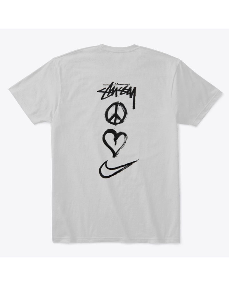 Stüssy X NK Peace, Love, Swoosh T-shirt Grå | Sverige 412WDRCMU