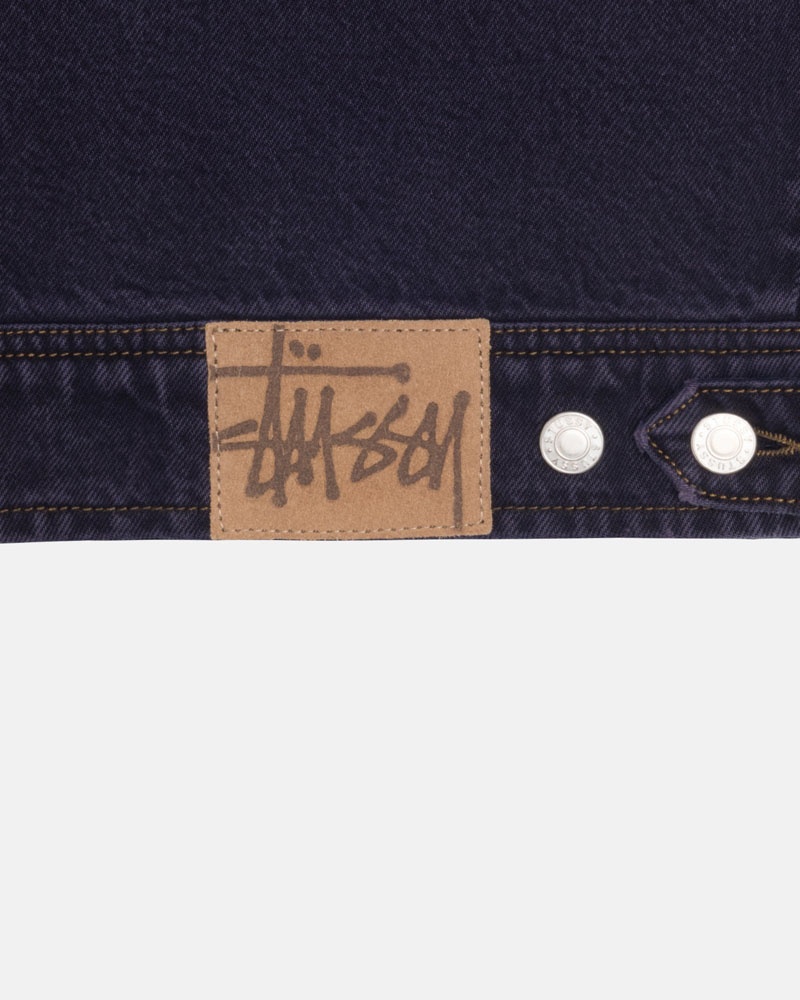 Stüssy Zip Arbets Denim Jacka Blå | Sverige 378OPJVLF